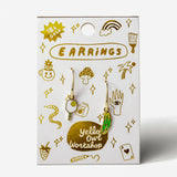 Pickleball Earrings - Gold Sporty Statement Jewelry