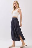 Smocked Waist Flowy Skirt - VNS16762