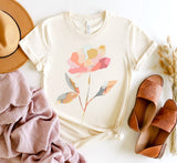 Watercolor Floral Mosaic Abstract Flower Pastel Graphic Tee