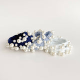 Coastal Textured Seamless Pearl Hair Tie (Set of 6)