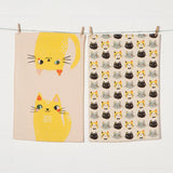 Danica Studio Meow Meow Cats Kitchen Towel Set of 2