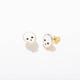 Skull Enamel Stud Earrings