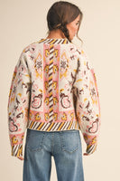 Paisley Knit Sweater Cardigan