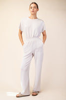 MODAL POLY SPAN SHORT SLEEVE JUMPSUIT