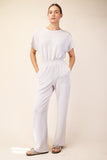 MODAL POLY SPAN SHORT SLEEVE JUMPSUIT