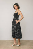 Sunday Dot Shirred Waist Sleeveless Dress