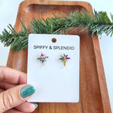 Star of Bethlehem Studs - Gold Sparkle // Jewelry, Earrings, Christmas