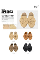 C.C Faux Suede Bow Slippers