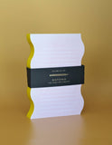 Wavy Shaped Notepad | Pink + Yellow Edge
