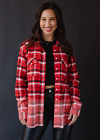 Red, Black & White Plaid Flannel