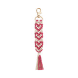 VDay Macrame Heart Tassel Keychain