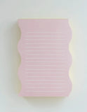 Wavy Shaped Notepad | Pink + Yellow Edge