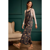 FLORAL PRINT WIDE LEG LIGHTWEIGHT JUMPSUIT OVERALL