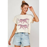 TIGERS  VINTAGE GRAPHIC CROP TOP