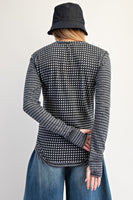 Thermal Mix Button Front Henley Top- Two Color Variants Available