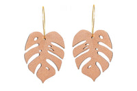 Monstera Hoop Earrings
