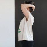 Green Peas In A Pod Gardening Loose Fit Boxy Tee Natural