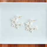 Snowflake Hoops - Cream // Christmas, Holiday, Jewelry, Earrings