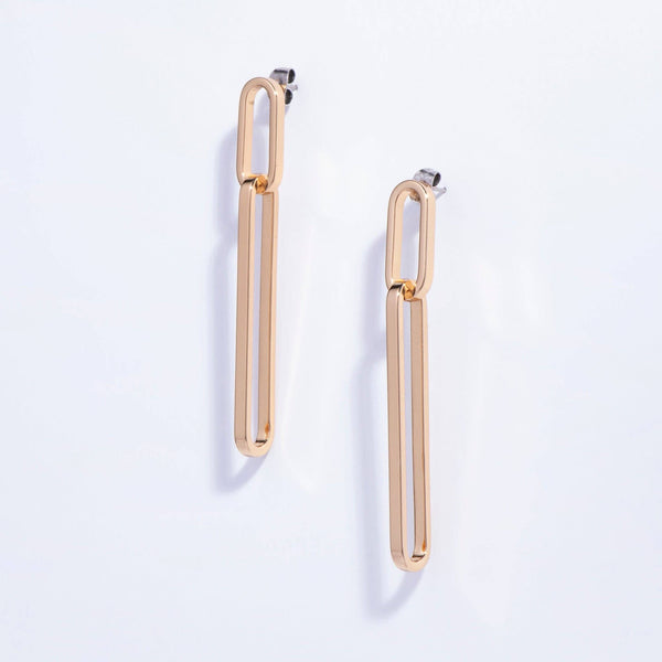 18k gold-plated Copper Paperclip Drop Earrings