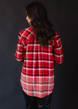 Red, Black & White Plaid Flannel