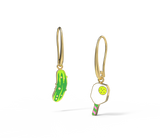 Pickleball Earrings - Gold Sporty Statement Jewelry