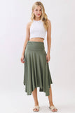 SOLID HANDKERCHIEF HEMLINE SKIRT - VGS800023
