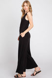 SURPLICE SLEEVELESS WIDE LEG JUMPSUIT - VJU17277