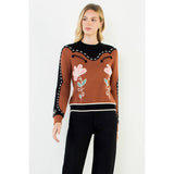 Flower Print Sweater