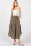 Smocked Waist Flowy Skirt - VNS16762