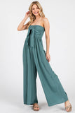 Front Tie Tank Top Wide Leg Jumpsuit - VNJU60417