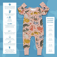 Giraffes, Gray Baby Pajamas: 3-6 Months