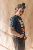 See the good flower | vintage navy crop
