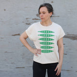 Green Peas In A Pod Gardening Loose Fit Boxy Tee Natural