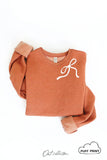 RIBBON BOW PUFF NECKLINE  Graphic Sweatshirt