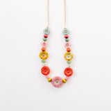 Handmade Dainty Flower Field Necklace For Spring
