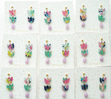 Handpainted Colorful Tulip Flower Acrylic Earrings