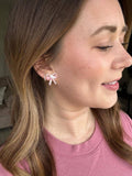 Bow Studs - Pink // Earrings, Gifts, Jewelry