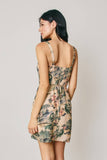 Toile Print Square Neck Mini Dress