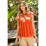 Babydoll Embroidered Top