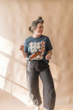 See the good flower | vintage navy crop