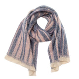 Soft Chunky Abstract/Geometric Lines Fleece Scarf (8 colors)