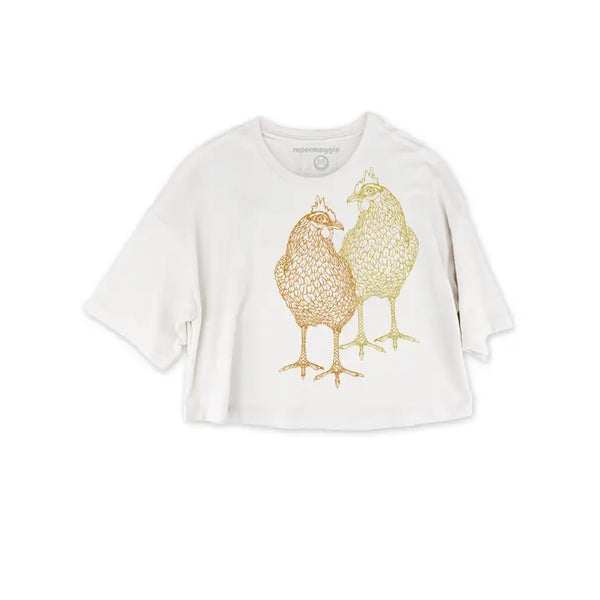 Chickens Clover Crop Tee