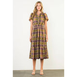 Short Sleeve Tiered Maxi Dress