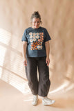 See the good flower | vintage navy crop
