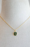 Emerald Snake Necklace: 16 inches