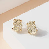 Druzy Sparkly Stone Crystals Stud Earrings
