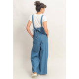 Denim Adjustable Strap Jumpsuit