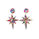 Star of Bethlehem Earrings - Gold Sparkle // Christmas, Holiday