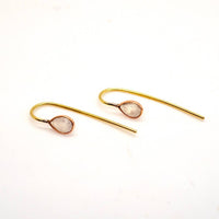 Brass Stone Drop Earring