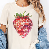 Strawberry Red Disco Summer Produce Market Graphic Tee